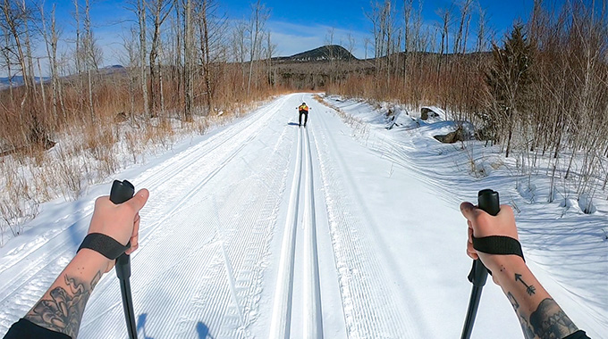 Nordic skiers from beginner to expert will delight in exploring the pristine trails at Rangeley Lakes Trail Center in Western Maine. | Photo courtesy Rangeley Lakes Trails Center