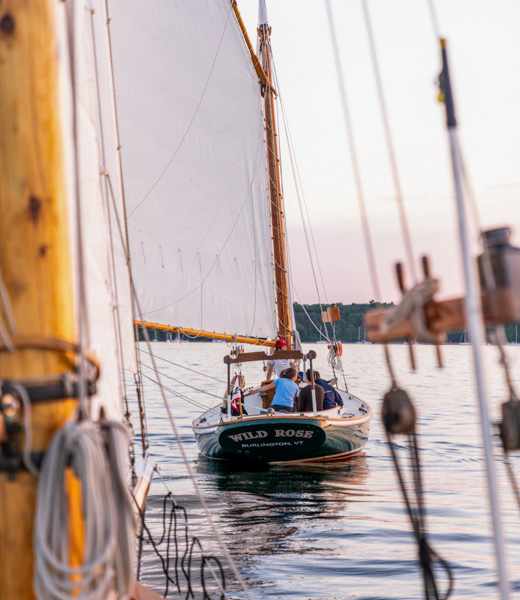 People aboard a Whistling Man Schooner Co. ship