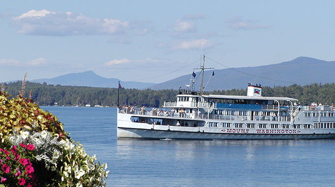 Mount Washington Cruises boat on Lake Winnipesaukee.