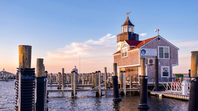 This plush suite right on the marina at Saybrook Point is considered one of the most romantic places to stay in Connecticut. | Photo by Gina DeCaprio Vercesi 