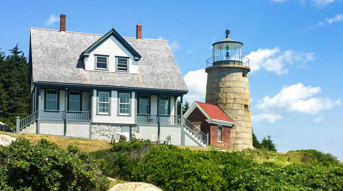 This 17th-century light station hosts summer adult learning retreats from an island in Midcoast Maine’s picturesque Penobscot Bay. | Photo courtesy Matthew Wall