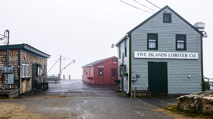 Downtown business center of Boothbay Harbor Maine in the United States  Stock Photo - Alamy