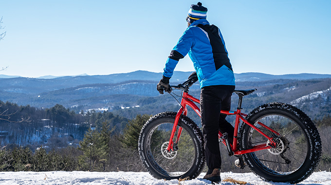 Fat biking is the easiest winter sport you’ve never tried, and when you venture out in Woodstock, Vermont, the visual rewards exceed the calories burned. | Photo courtesy Woodstock Inn & Resort