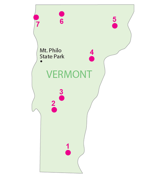 Map of Vermont.