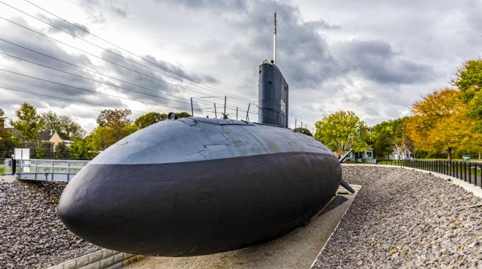 A park in Portsmouth, New Hampshire, offers a chance to learn more about submarines. | Photo by Rodney Todt/Alamy Stock Photo