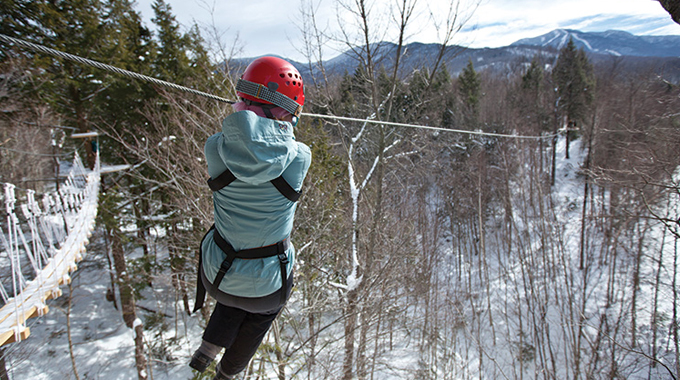 Ziplining at Smugglers' Notch