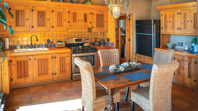 An Earthship kitchen