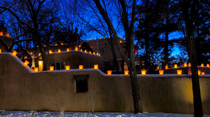 Santa Fe’s Canyon Road Farolito Walk. | Photo courtesy Visit Santa Fe