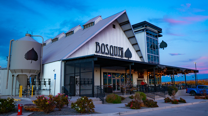 The outside of Bosque North Brewery and Taproom