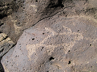 Rare in desert petroglyphs, fish were a delicacy in the Puebloan’s diet.