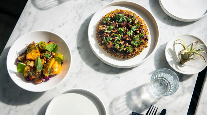 A few plated dishes at Comune