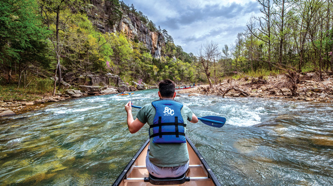 Named America’s first national river 50 years ago, the Buffalo National River is popular among paddlers. | Photo courtesy Arkansas Department of Parks, Heritage, and Tourism