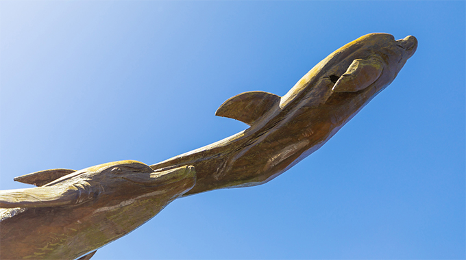 Artists transformed oak and cypress trees that were damaged by Hurricane Katrina along the Mississippi Gulf Coast into beautiful works of art. | Photo courtesy Coastal Mississippi