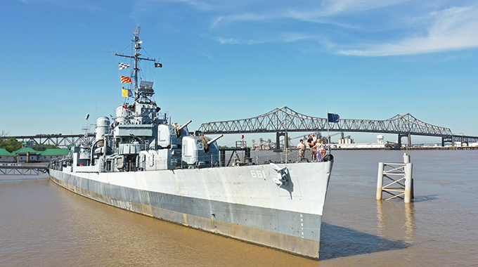 Step back in time on tours of the USS Kidd, a restored World War II-era destroyer. | Photo courtesy Louisiana Office of Tourism