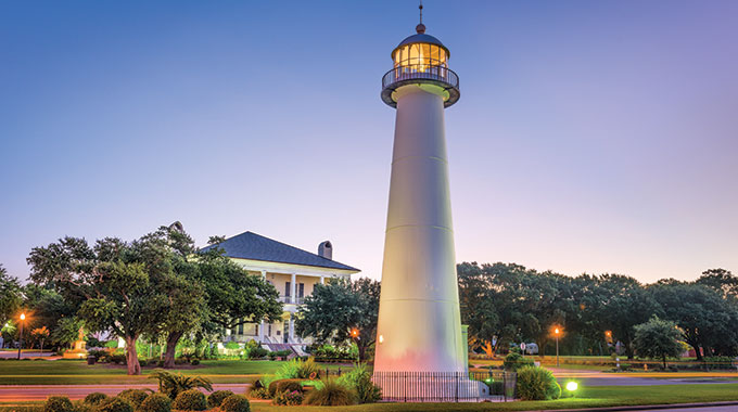 Built in 1848, the Biloxi Lighthouse is one of the South’s first cast-iron lighthouses. | Photo by Sean Pavone/stock.adobe.com