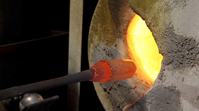 Making glass at the Fire Studio and Gallery in Louisville