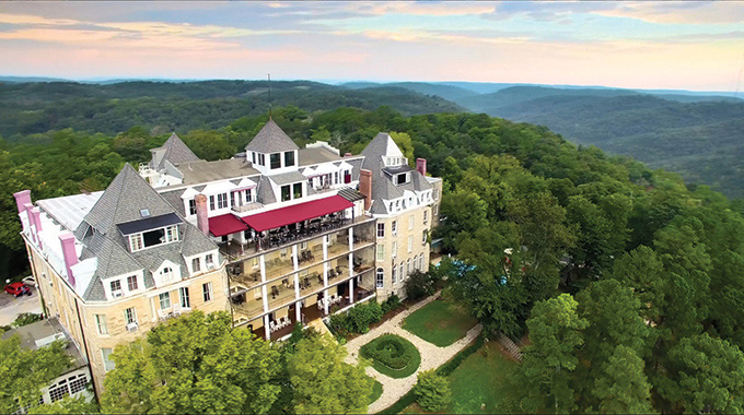 The 1886 Crescent Hotel & Spa provides panoramic views of the Ozark Mountains. | Photo courtesy 1886 Crescent Hotel & Spa