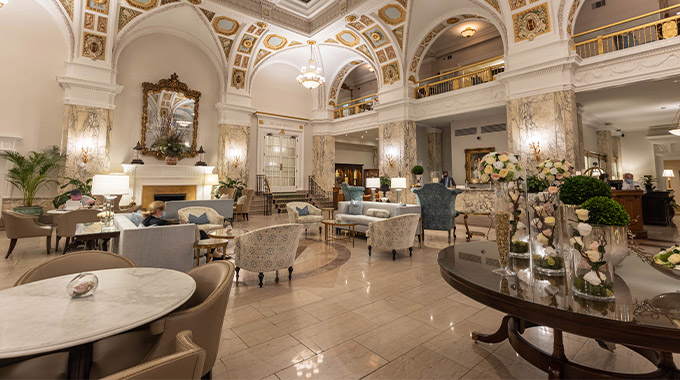 Many original Italian and French Renaissance architectural features shine at The Hermitage Hotel, a AAA Four Diamond property. | Photo courtesy The Hermitage Hotel