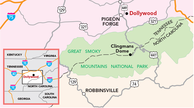Map of Dollywood