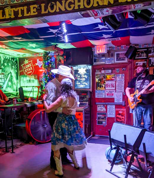 Couple dancing at Little Longhorn Saloon