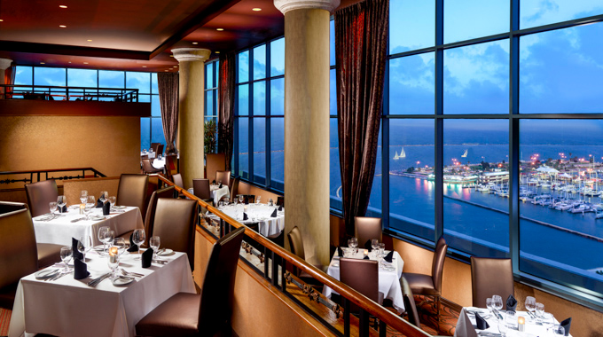 The Republic of Texas Bar & Grill has jaw-dropping views and a refined steakhouse menu. 