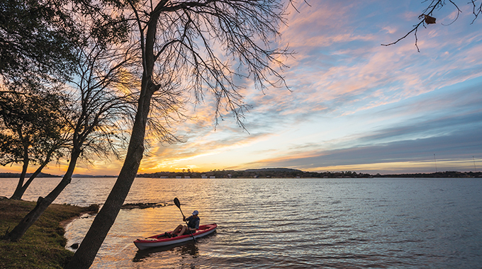 Visitors can rent kayaks at the Inks Lake State Park store. | Photo by Laurence Parent