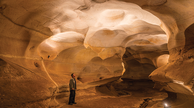 Discover the geologic wonders of the Longhorn Cavern on a walking tour or a "Wild Cave Tour."  | Photo by Laurence Parent