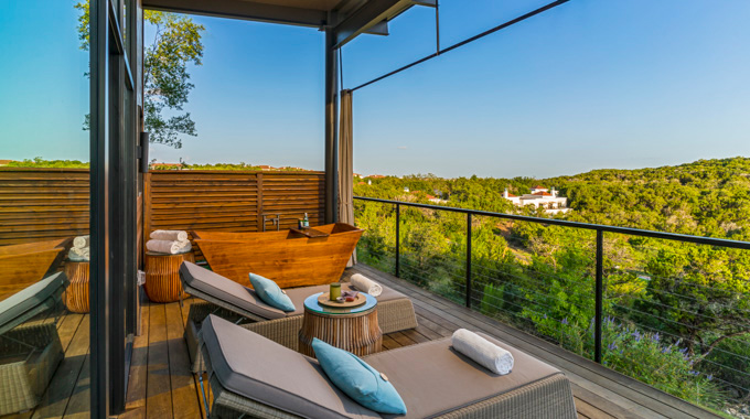 A view from the balcony at La Cantera Resort and Spa