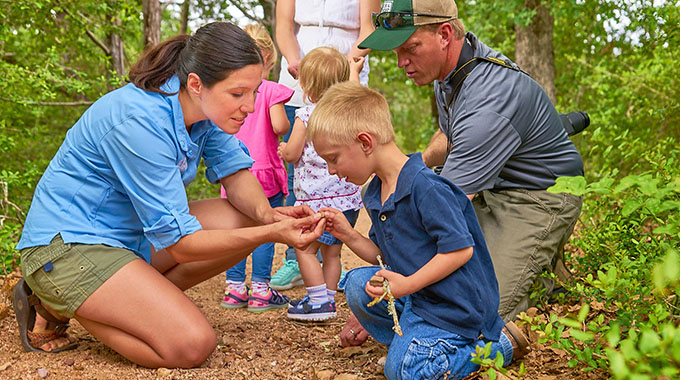 Discover the McKinney Roughs Nature Park with a guide, as part of Hyatt Regency Lost Pines' Family Wildlife Explorer Package tour. | Photo courtesy Hyatt Regency Lost Pines Resort and Spa/Brian D. White