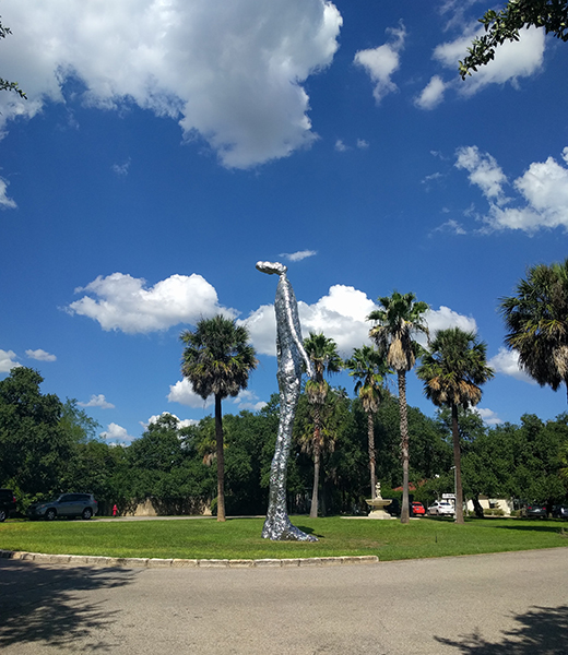 Looking Up by Tom Friedman at the Betty and Edward Marcus Sculpture Park at The Contemporary Austin – Laguna Glorias. | Photo by Cynthia J. Drake