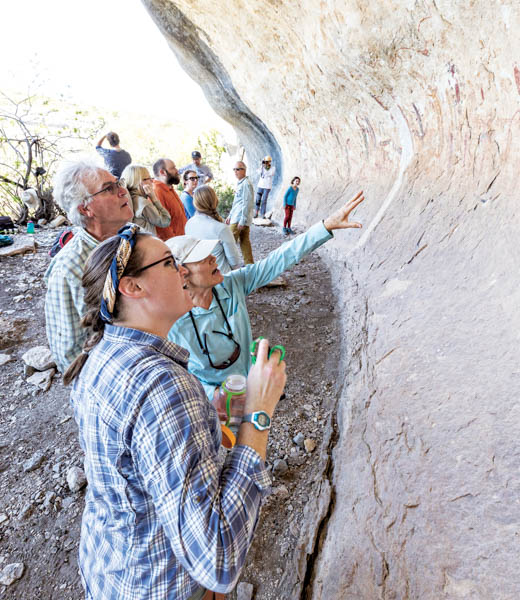 Shumla Archaeological Research & Education Center rock art tour group.