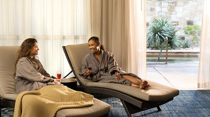 Relaxing in the resort's Spa Django. | Photo courtesy Hyatt Regency Lost Pines Resort and Spa