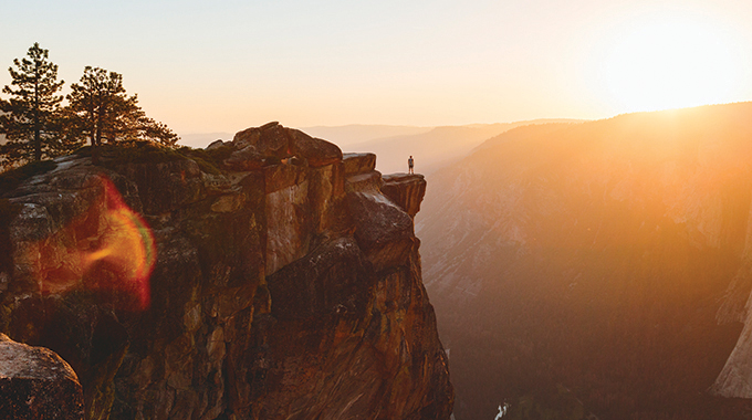 Taft Point offers sweeping views of Yosemite Valley. | Photo by Masterfile