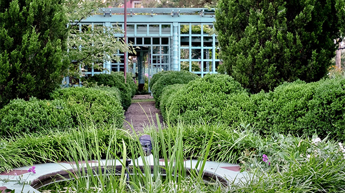 Much of Anne Spencer's poetry was inspired by her lush garden, which is now open to the public.  | Photo by Anne Spencer House and Garden Museum Inc. Archives.