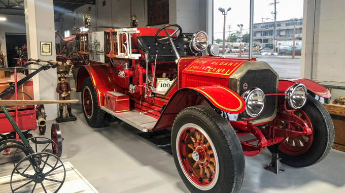 Vintage fire vehicle