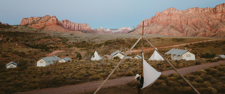 Glamping site in Zion.