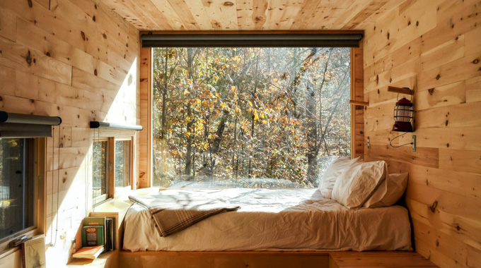 Inside a Getaway guest room