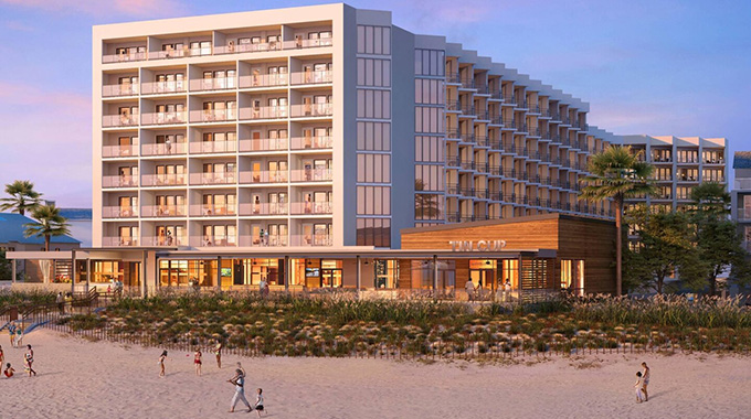 The Marriott Virginia Beach Bayfront Suites has a private beach. | Photo courtesy Delta Hotels by Marriott Virginia Beach Bayfront Suites 