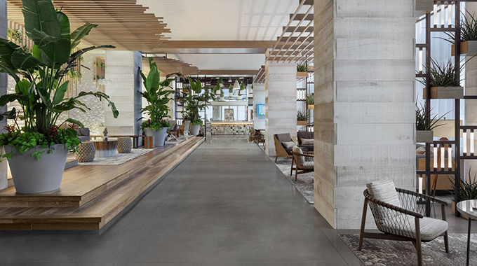 Lobby at the Virginia Beach Oceanfront. | Photo courtesy Marriott Virginia Beach Oceanfront