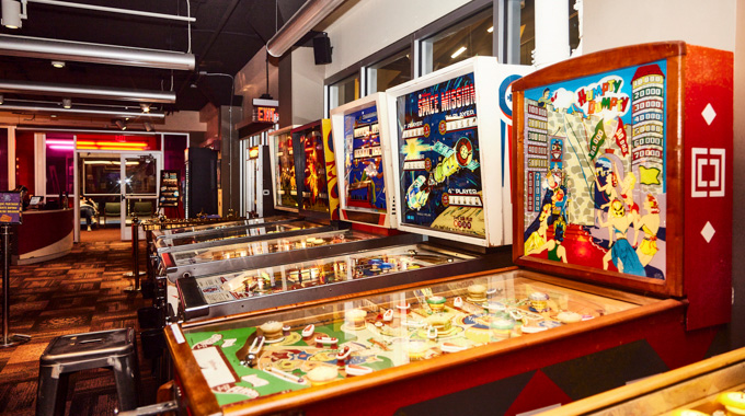 Pinball machines at the Roanoke Pinball Museum.