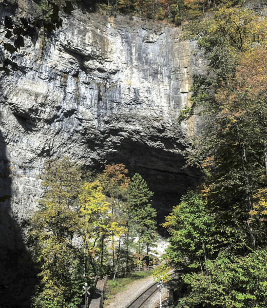 Natural Tunnel is more than 850 feet long and 10 stories high. | Photo courtesy Virginia Department of Conservation