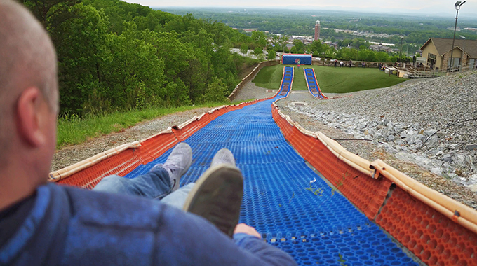 Liberty University’s Liberty Mountain Snowflex Centre is a synthetic all-season ski, tubing, and snowboarding facility. | Photo by Ryan Trap/courtesy Virginia Tourism Corporation