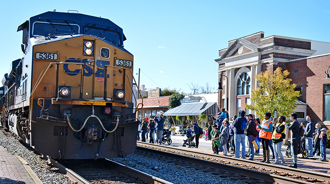 About 10,000 train enthusiasts gather for the annual Ashland Train Day festival in April. | Photo by Diane Stoakley