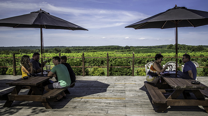 With the backdrop of the Shawnee National Forest, Von Jakob Winery and Brewery provides dazzling views for sipping a variety of wines and beers. | Photo courtesy Von Jakob Winery and Brewery