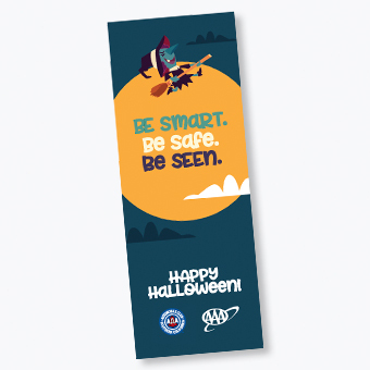 Halloween safety bookmark
