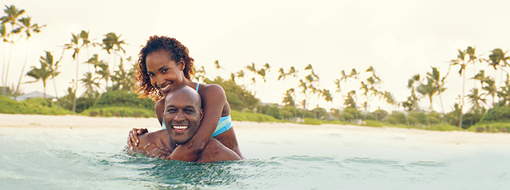 Couple enjoying ocean Couple enjoying ocean