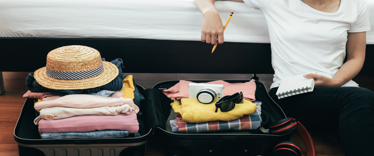 Packed suitcase Packed suitcase