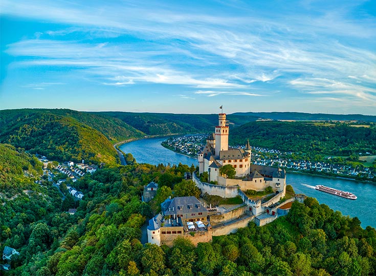 Viking castle and ship Viking castle and ship