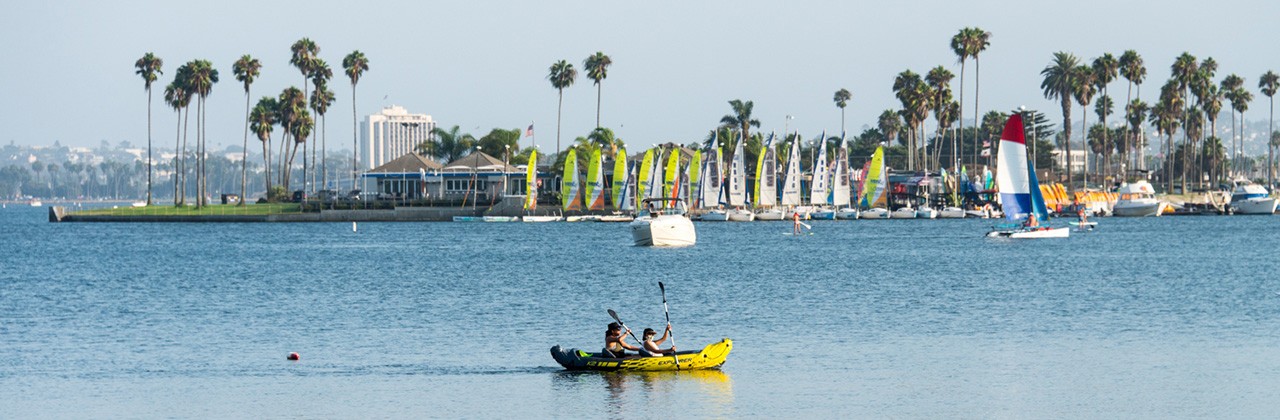 Kayakers in San Diego.