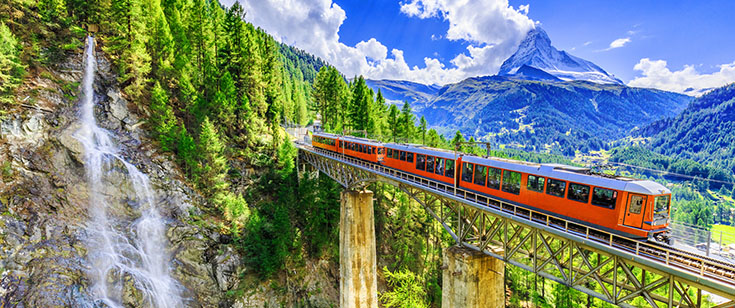 Switzerland Gornergrat railway train greenery Switzerland Gornergrat railway train greenery
